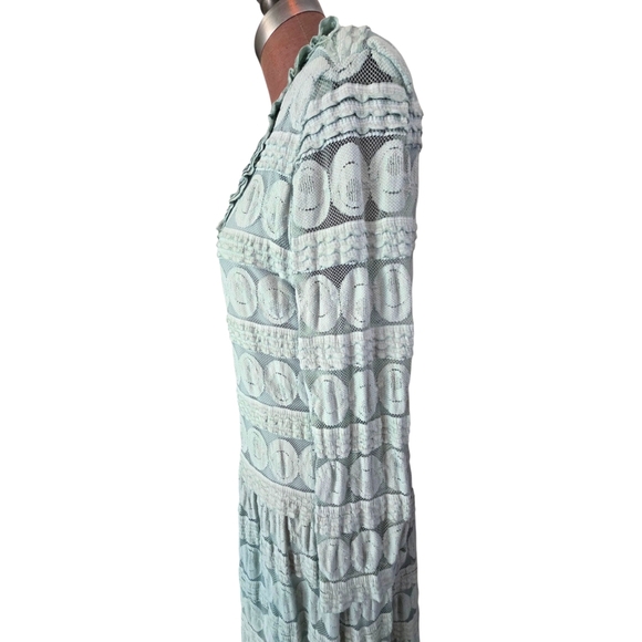 Sundance Willow Spa Lace Long Sleeve Modest Round Neck Maxi Dress Size P XL - Picture 6 of 14